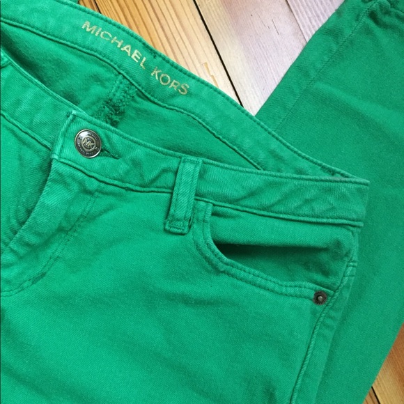 Michael Kors Denim - Michael Kors Green Skinny Jeans
